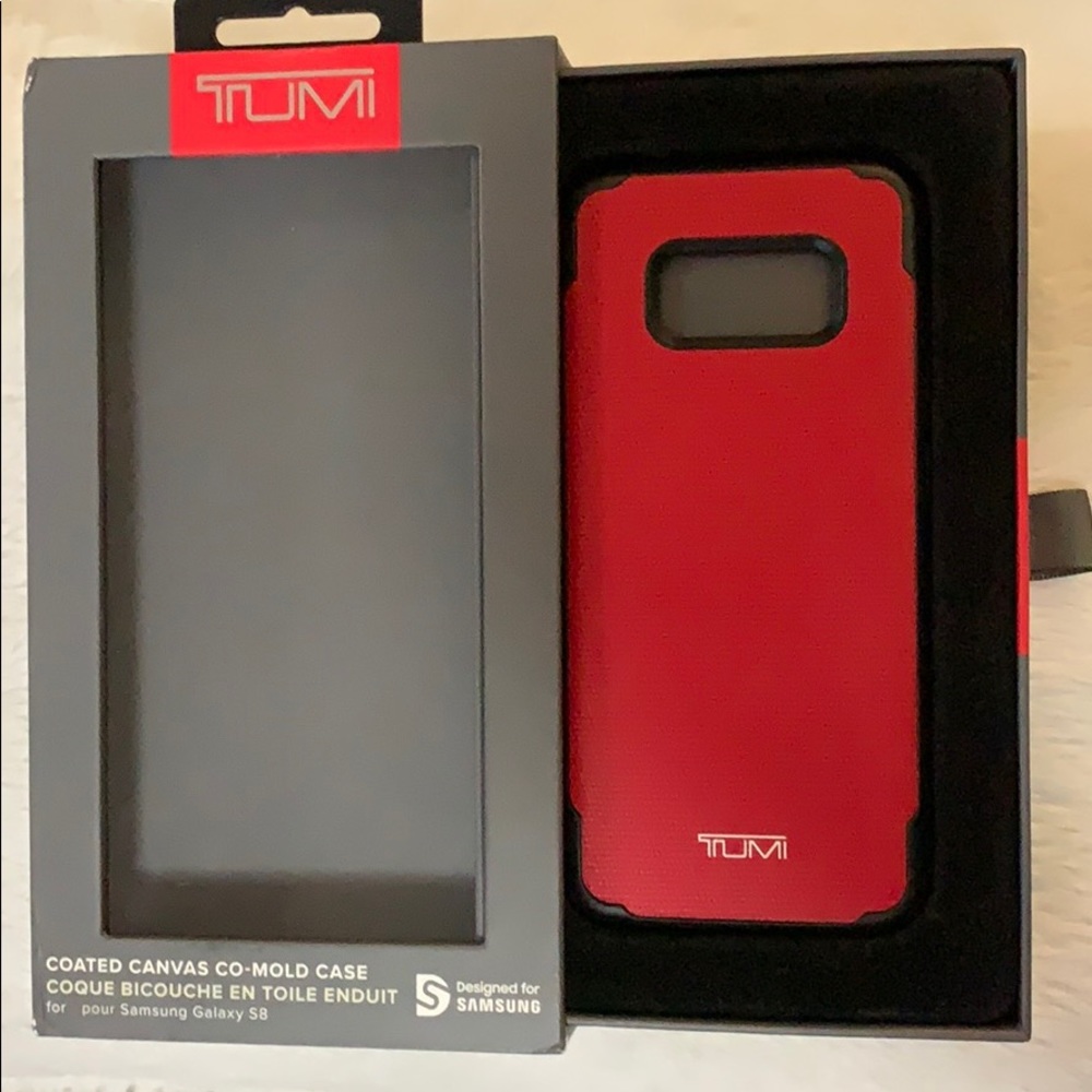 Tumi Red Phone Coated Canvas Co-Mold CaseGalaxy S8